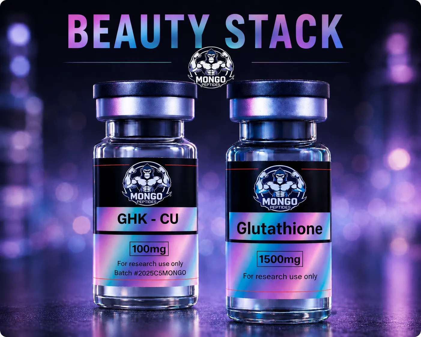 Beauty Stack — GHK-Cu 100mg + Glutathione 1500mg