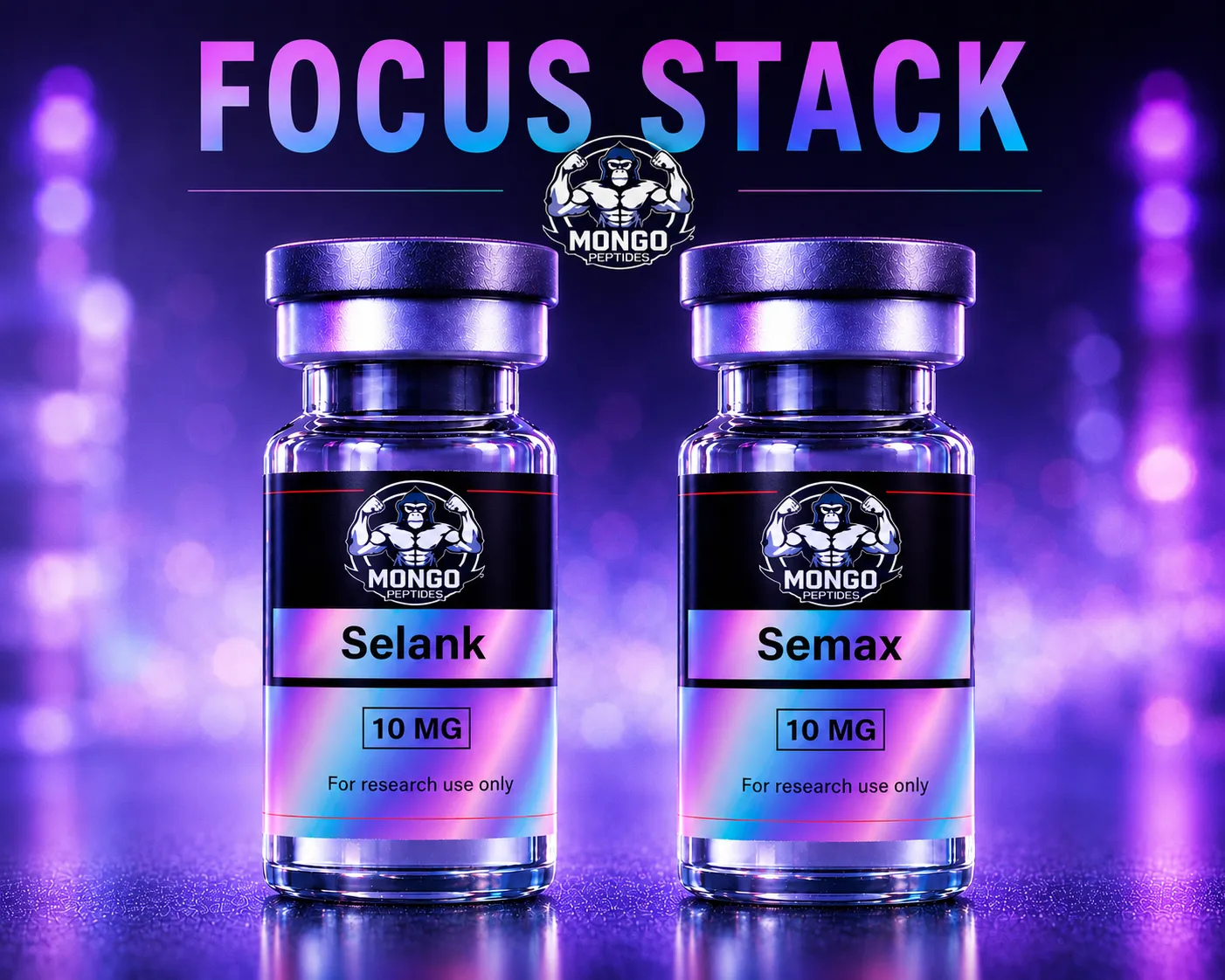 Focus Stack — Selank 10mg + Semax 10mg